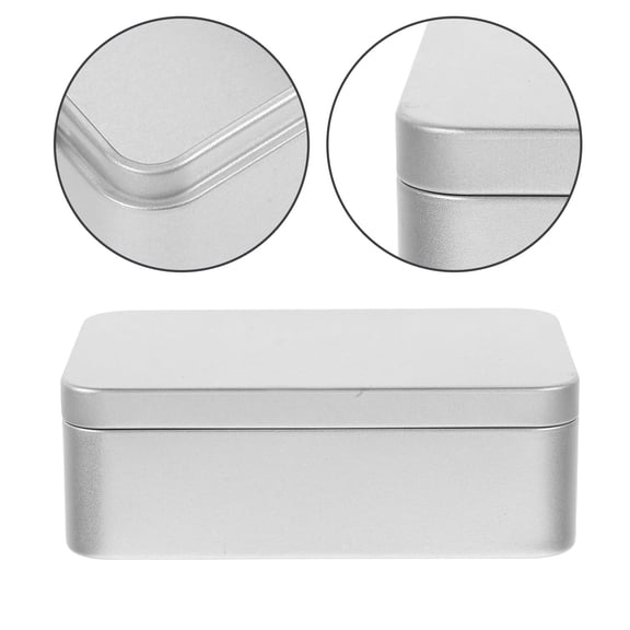 Supvox Money Collection Box Silver Tinplate Photo Storage 1Pack