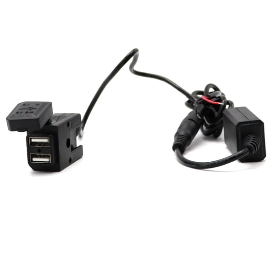 Supvox Motorcycle Mount with Dual USB Charger Waterproof Power Socket for Charging camera Smartphone