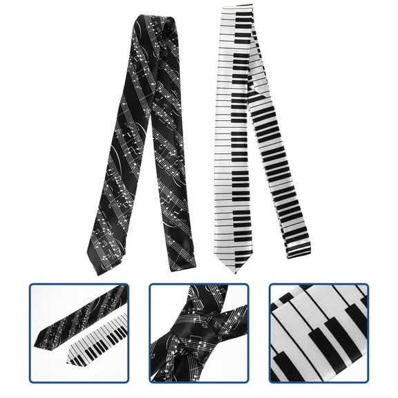 Supvox Festival Necktie Set 2Pcs Special Design Texture for Party and Daily Wear