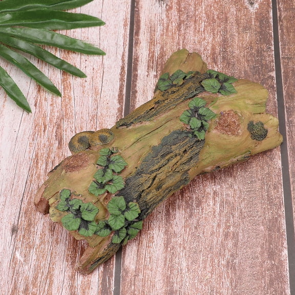Supvox Natural Hollow Tree Trunk Reptile Hideout Wood Decor for Snake and Lizard Habitat Enclosure