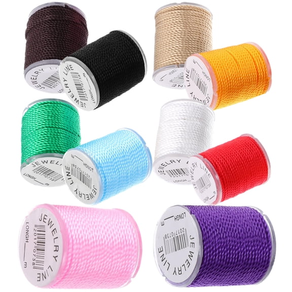 Supvox Assorted Color 1mm Nylon Cord for Jewelry Making Durable Beading Thread