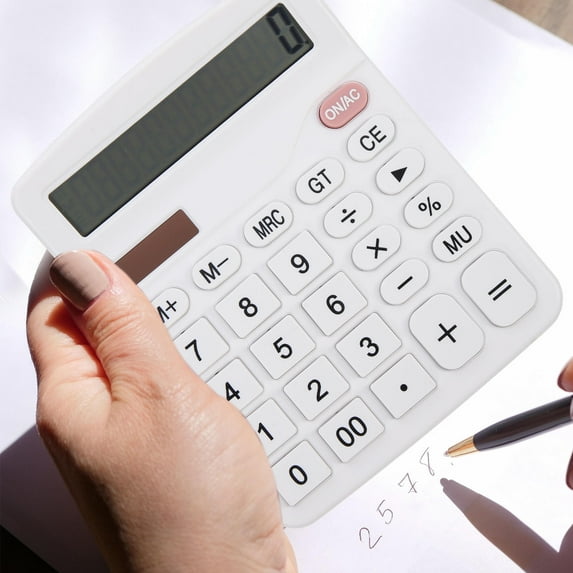 Supvox Office Calculator ABS White for Retailers and Accountants 1Pack