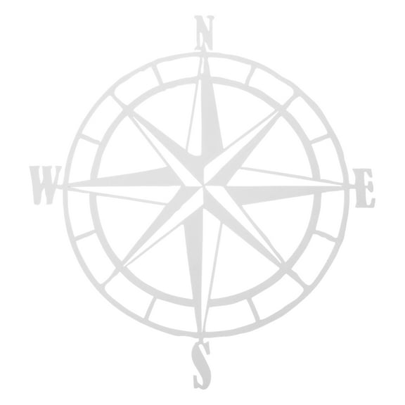 Supvox White Compass Hanging Pendant Wall Decor for Home, Coffee Shop, and Unique Interior Decoration