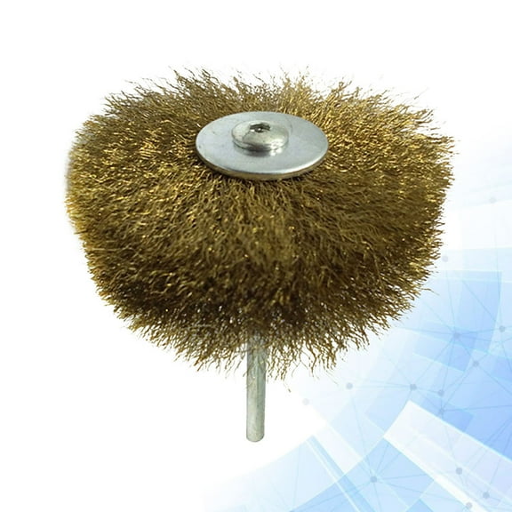 Supvox Rotary Wire Brush Light Brown Steel Wire Wheel for Removing Rust and Burrs on Metal