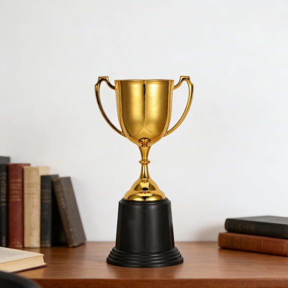 Supvox Golden Plastic Trophy Award for Sports Contests and Graduations Easy to Maintain