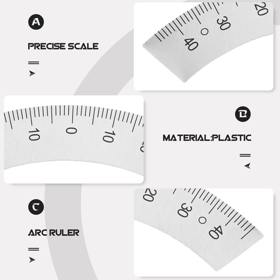 Supvox Plastic Protractor Ruler Measuring Tool for Math and Grinding, 1 Piece and Accurate