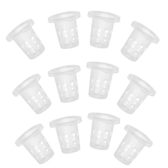 Supvox Professional Hydroponic Net Pots Transparent Plastic for Healthy Plants