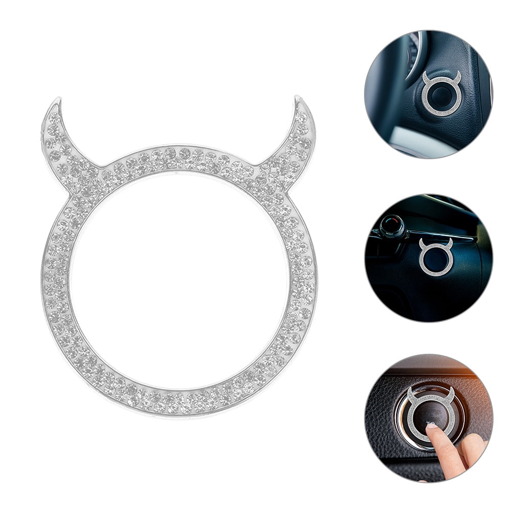 Supvox Push to Start Button Cover White Zinc Alloy Car Interior ...