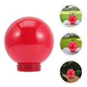 Supvox Red Round Acrylic Globe Light Shade, Weather-Resistant Outdoor Lamp Cover for Porch, Garden, Patio Lighting