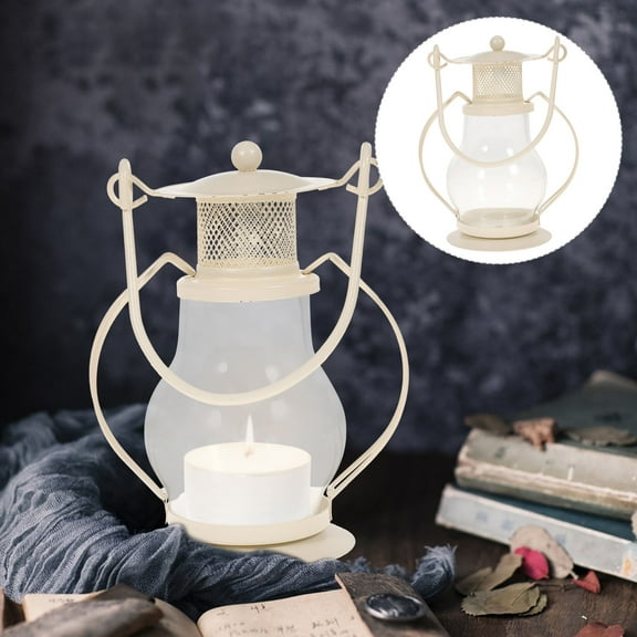Supvox Vintage Oil Lamp Kerosene Lamp Iron Lighting People Who Like Retro Design Indoor Use 1Pack