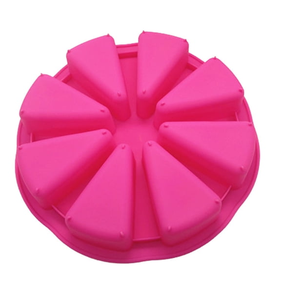 Supvox Rosy Silicone Baking Mold with 8 Cavities, Flexible Non-Stick Cake Pan Safe for Microwave and Freezer Use