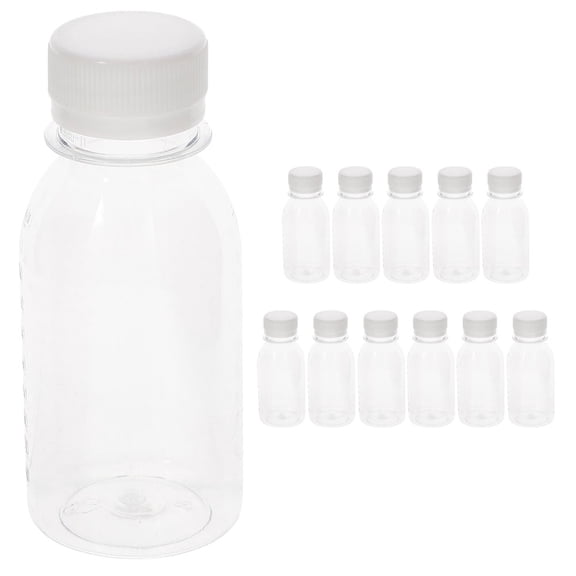 Supvox Reusable Transparent Milk Bottles for Kitchen Use Made of ABS Material 12 Pcs Portable Beverage Bottles