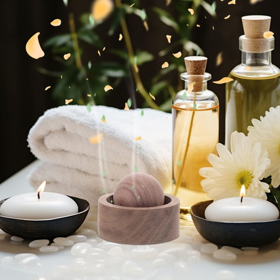 Supvox Coffee Wood Aromatherapy Diffuser Portable Car Air Freshener for Indoor Use