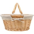 thumbnail image 1 of Supvox Light Brown Natural Woven Handheld Basket for Garden Gathering and Home Flower Arrangement, 1 of 5