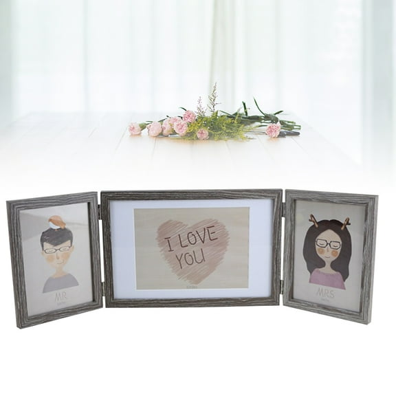 Supvox Rustic Triple Photo Frame Made from Premium Wood for Home Office Decor