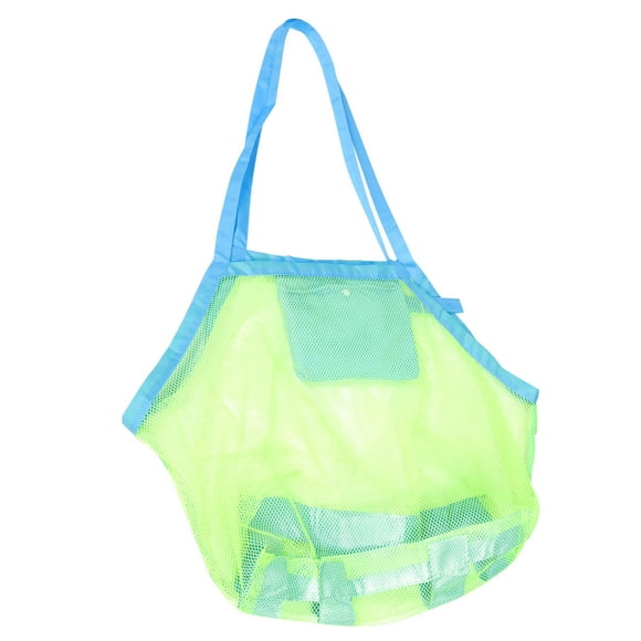 Supvox Seashell Collecting Bag Mesh Storage Bag Light Green 1Pack Convenient Carrying