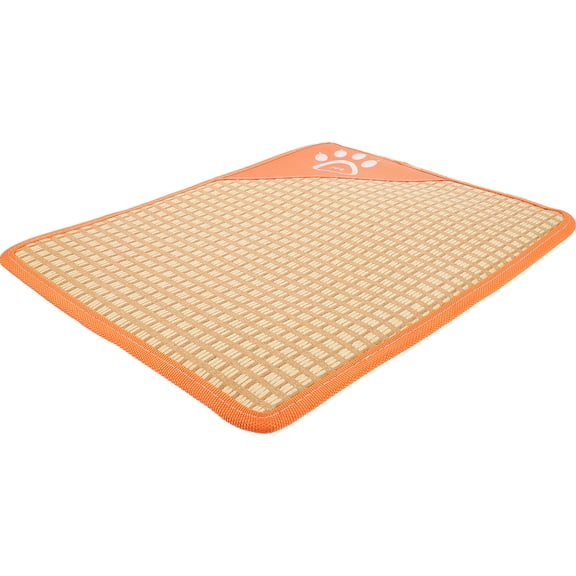 Supvox Cooling Cat Bed Pet Cooling Mat Orange Easy to Clean 1Pack