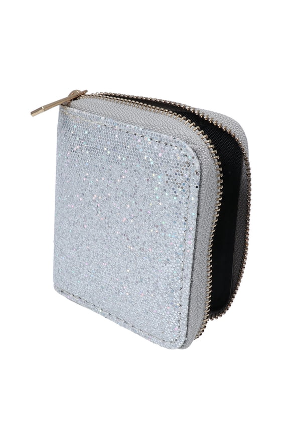 Short Wallet for Women with Shiny Design Coin Storage 1Pack