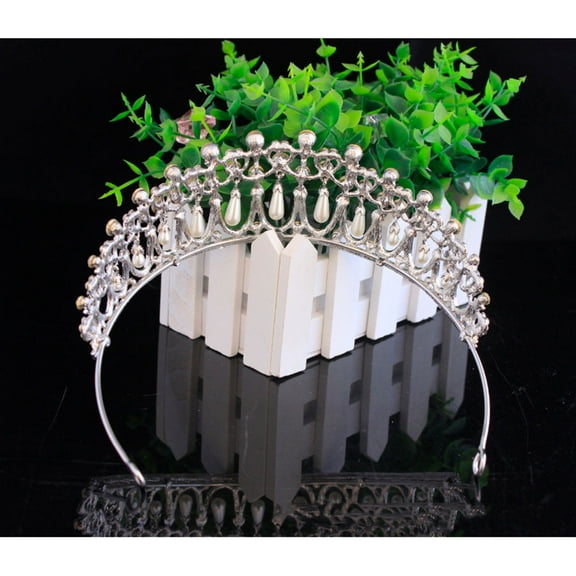 Supvox Wedding Crown Bride Silver Alloy 1Set