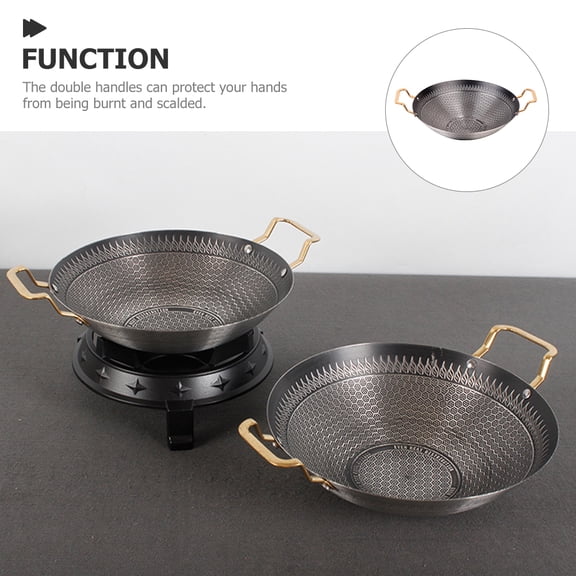 Supvox Silver Stainless Steel Deep Pan Non-stick Cookware for Restaurant 1Set
