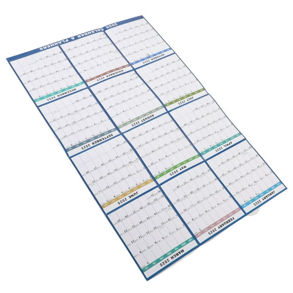 Supvox Sky-Blue Erasable Wall Calendar Clear Printed for Home and Office Use