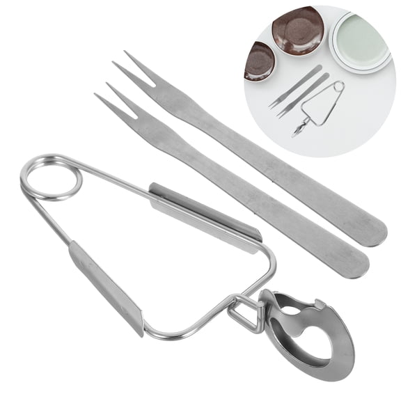 Supvox Plated Sugar Tongs and Tong Set with Snail Fork for Home Cooking, Serving and Entertaining