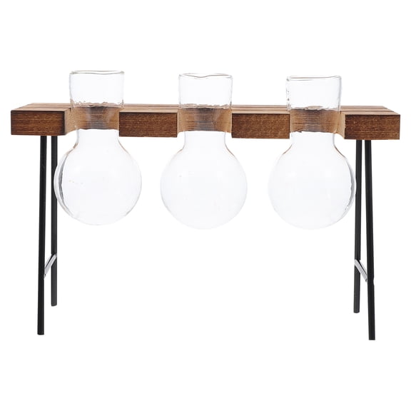 Supvox Vase Planter Creative Hydroponic Vase Iron Stable Placement Indoor Decoration 1 Set