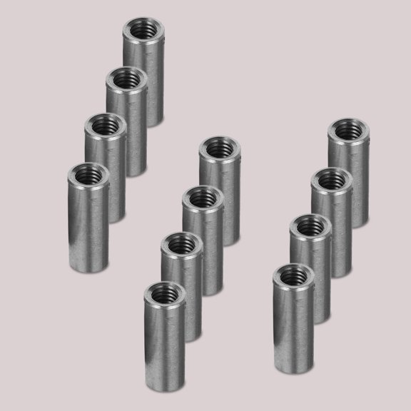Supvox 304 Stainless Steel Coupling Nut with Coarse Thread, Cylindrical Industrial Connector for Heavy Duty Applications