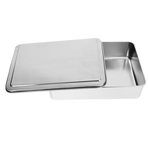 Supvox Stainless Steel Rectangular Baking Pan Storage For Professional Bakers 1Pcs