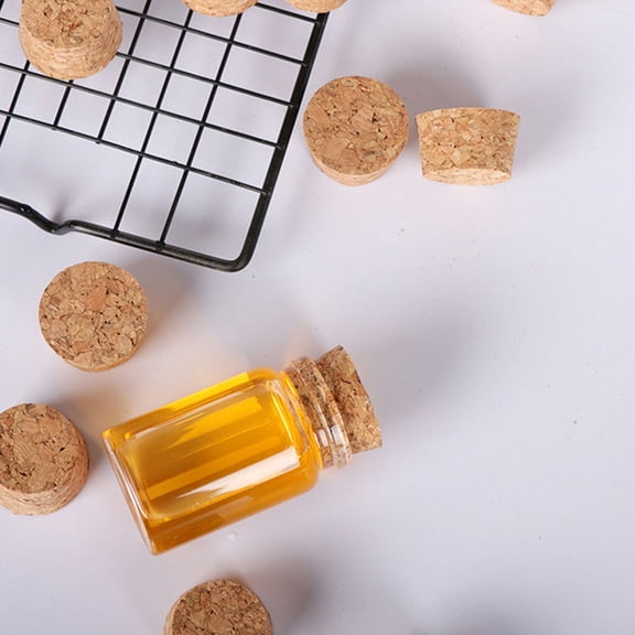 Supvox Cork Plug Khaki Wooden Bottle Sealing Cover for Home Use 100Pcs