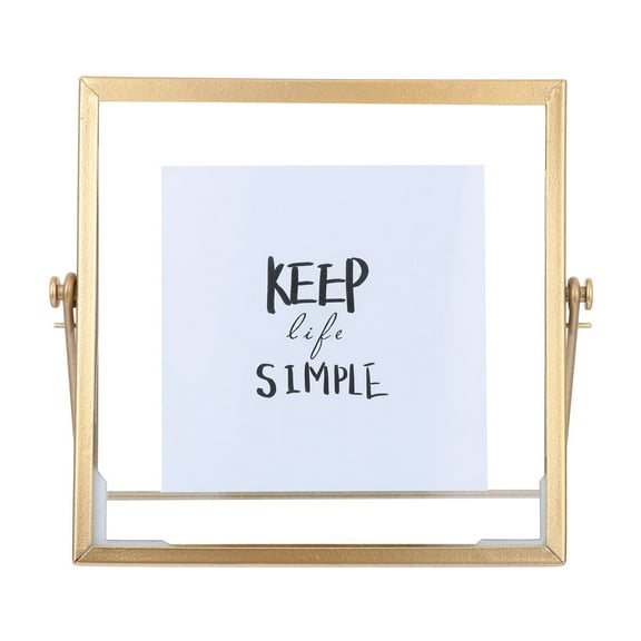 Supvox Creative Golden Metal Photo Frame Stylish Art Picture Frame for Living Room