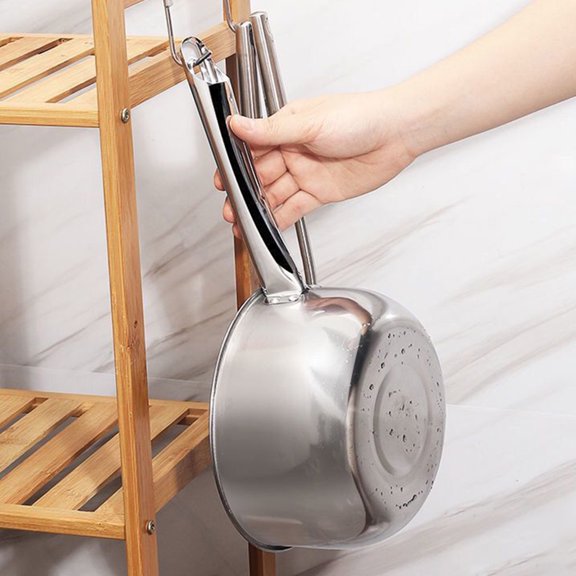 Supvox Plated Silver Stainless Steel Soup Ladle with Long Handle Easy Grip for Kitchen and Restaurant