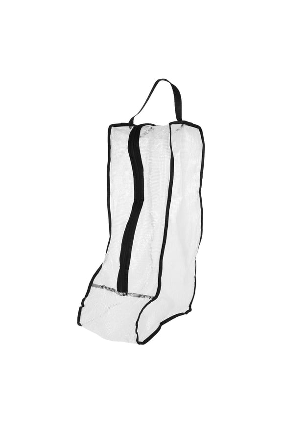 Reusable Boots Organizer Bag in Black with PVC and Zipper Closure