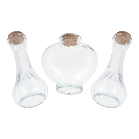 Supvox Unity Ceremony Jars Heart Shaped Glass Romantic Keepsake for Wedding Memories 3Pcs