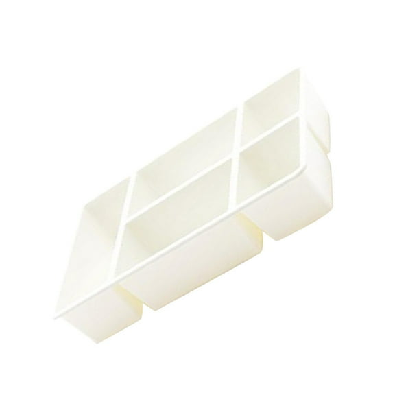 Supvox White Drawer Storage Box with Divided Design Lightweight Organizer for Home Storage