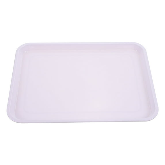 Supvox White Plastic Tray for Serving and Storage Ideal for Parties and Daily Use 16.5 x 11.5 Inches