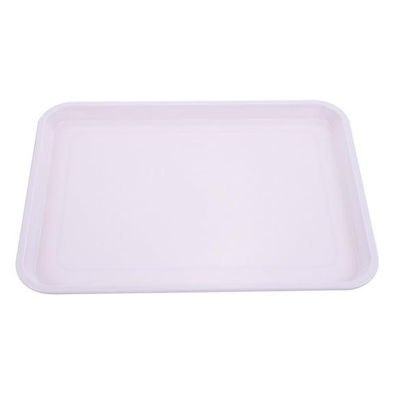 Supvox White Plastic Tray for Serving and Storage Ideal for Parties and Daily Use 16.5 x 11.5 Inches