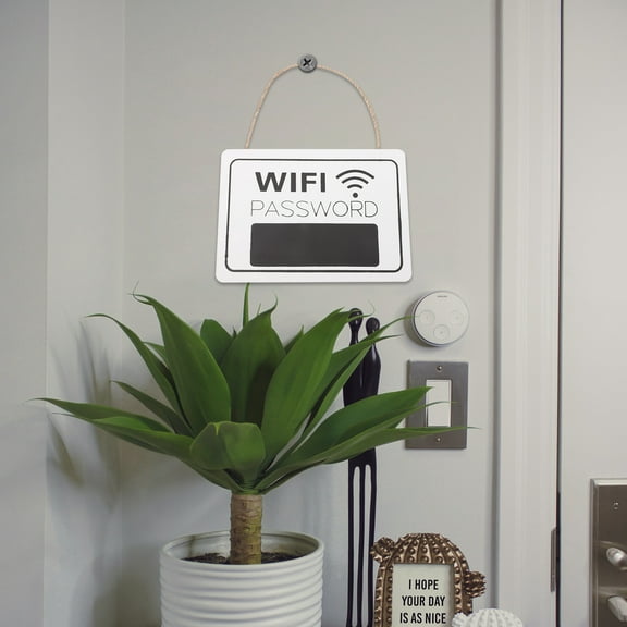 Supvox Wifi Password Sign for Home White MDF 1Pcs
