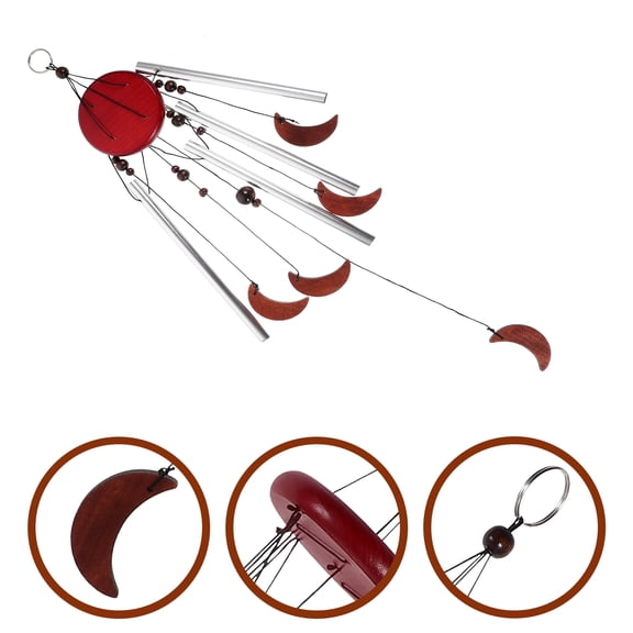 Supvox Aluminum Metal Wind Chimes for Garden Decor, Outdoor Patio Hanging Set, Soothing Sound, Weather-Resistant Design
