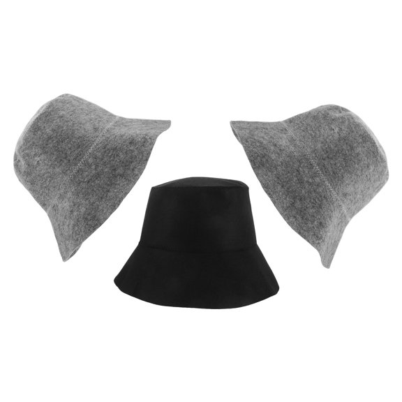 Supvox Wool Sauna Cap Set, Felt Banya Hats for Men Women, Moisture-Absorbent Headwear for Steam Rooms