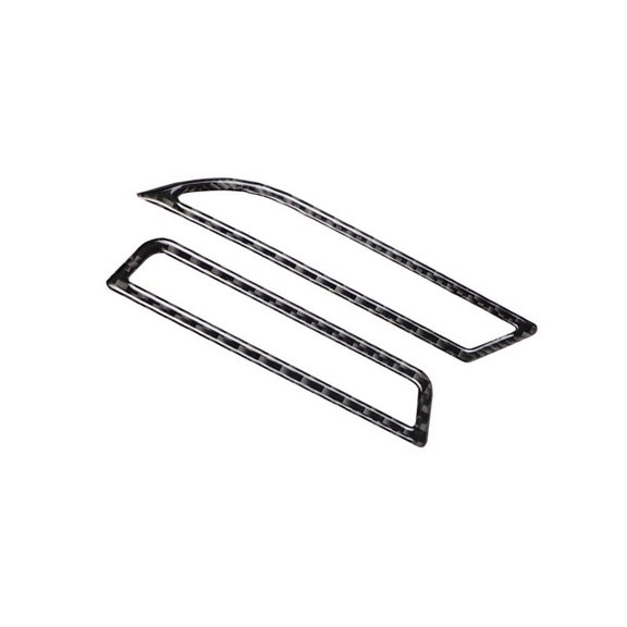 Supvox decorative car decals Car Styling Air Conditioner Outlet Decorative Sticker Carbon Fiber Grey 2Pcs