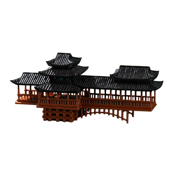Supvox Weather Resistant Coffee Plastic Garden Bridge for Bonsai Micro Landscape and Outdoor Use