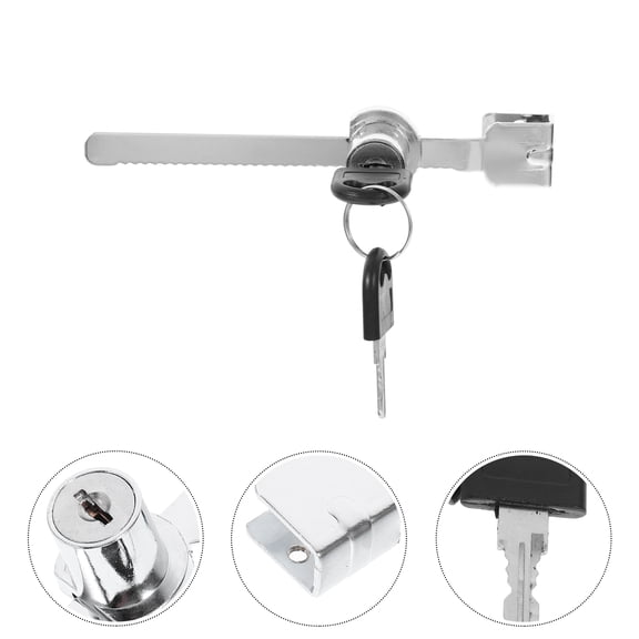 Supvox Plated Showcase Lock for Glass Cabinets Teeth and Extended