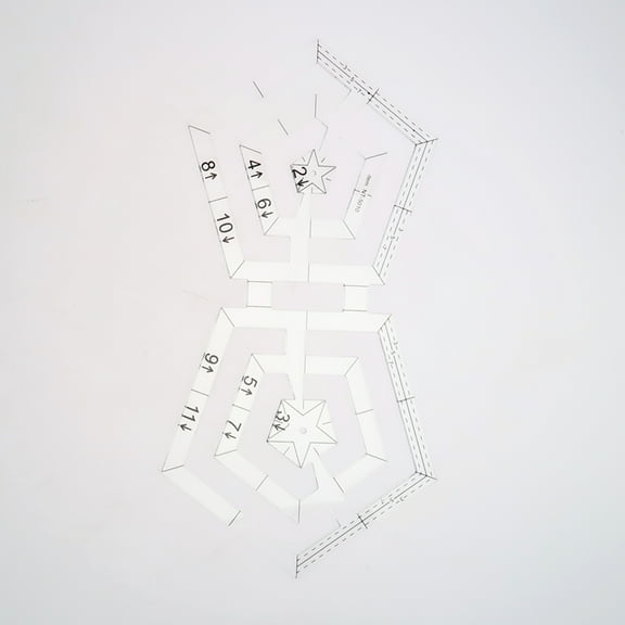 Supvox Transparent Acrylic Sewing Template Ruler in Assorted Colors for Quilting, Garment Making, and Craft Projects