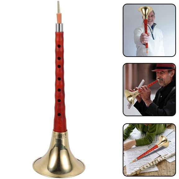 Supvox Chinese Classical Musical Instruments Suona Wood 1 Set for Music Lovers