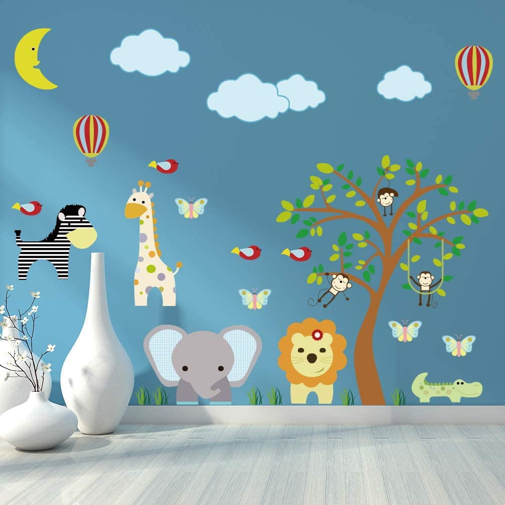 Jungle Animals 3D Wall Sticker Art Poster Decals Murals Kids Room Nursery  Z26