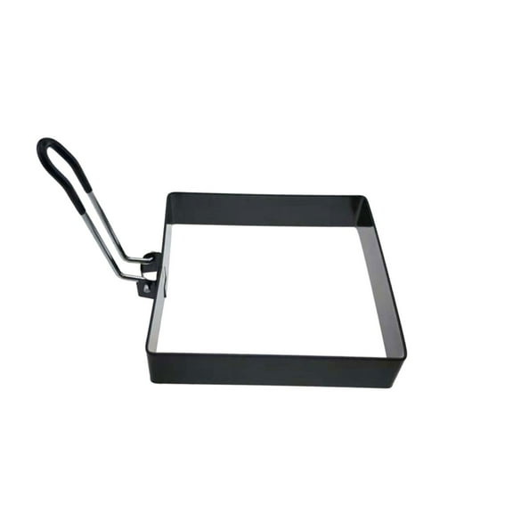 Suqare Egg Rings for Frying Eggs,4" Square Egg Mold Rings for Griddle, Stainless Steel Griddle Omelete Rings for Fried Eggs Muffin Tortillas Pancake Mold Egg Ring with Insulated Handle