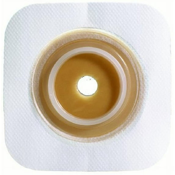 Sur-Fit Natura Colostomy Barrier Trim to Fit, Standard Wear Stomahesive, Tan Tape 1-1/4 Inch Flange Hydrocolloid Up 1/2 3/4 Stoma 5 X, 125262 - BOX OF 10
