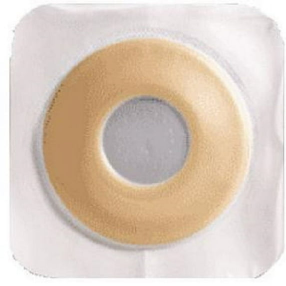 Sur-Fit Natura Durahesive Skin Barrier 1-1/2'' Pre-Cut, Convex, 2-1/4'' Flange, 5'' x 5'', Box of 10