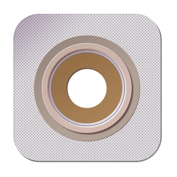 Sur-Fit Natura Durahesive Skin Barrier Up to 2-1/4'' Cut-to-Fit, 2-3/4'' Flange,Tape Collar, 5'' x 5'', Box of 10